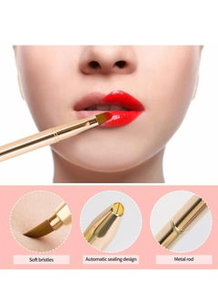 Oasisgalore [2 Pack] Lip Brush for Lipstick, Retractable Lip Brushes, Dual-ended Makeup Brush for Lipstick Lip Gloss, Include Lid  - Image 4