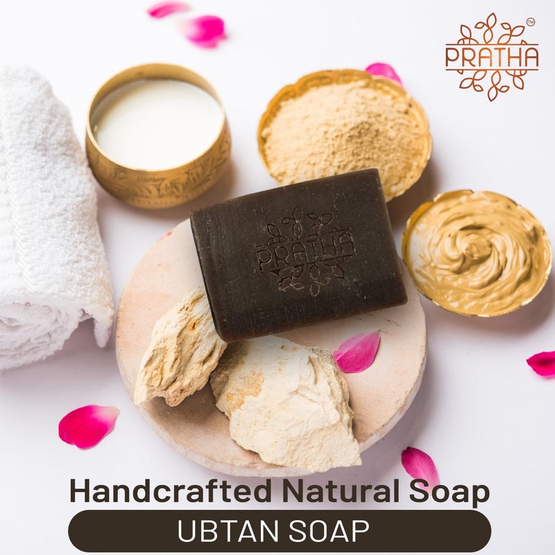 PRATHA UBTAN SOAP (Pack of 2 X100gm) - Handcrafted Natural Soap || COLD PROCESS loaded with goodness of precious herbs of ancient Ayurveda - Image 2