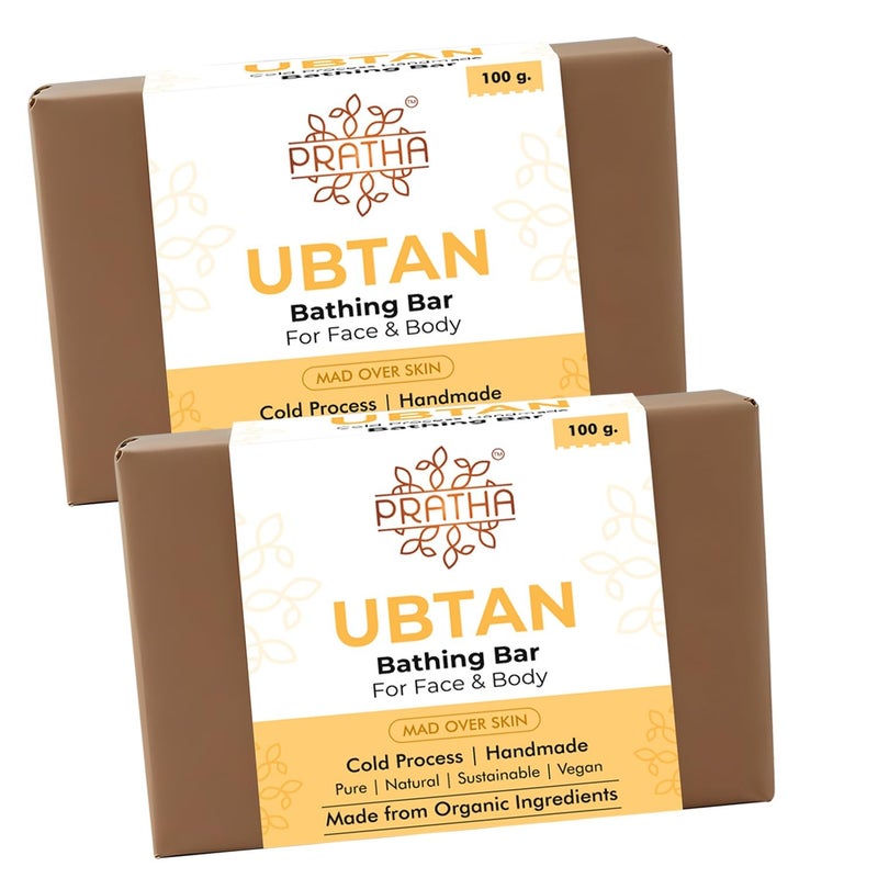 PRATHA UBTAN SOAP (Pack of 2 X100gm) - Handcrafted Natural Soap || COLD PROCESS loaded with goodness of precious herbs of ancient Ayurveda - Image 1