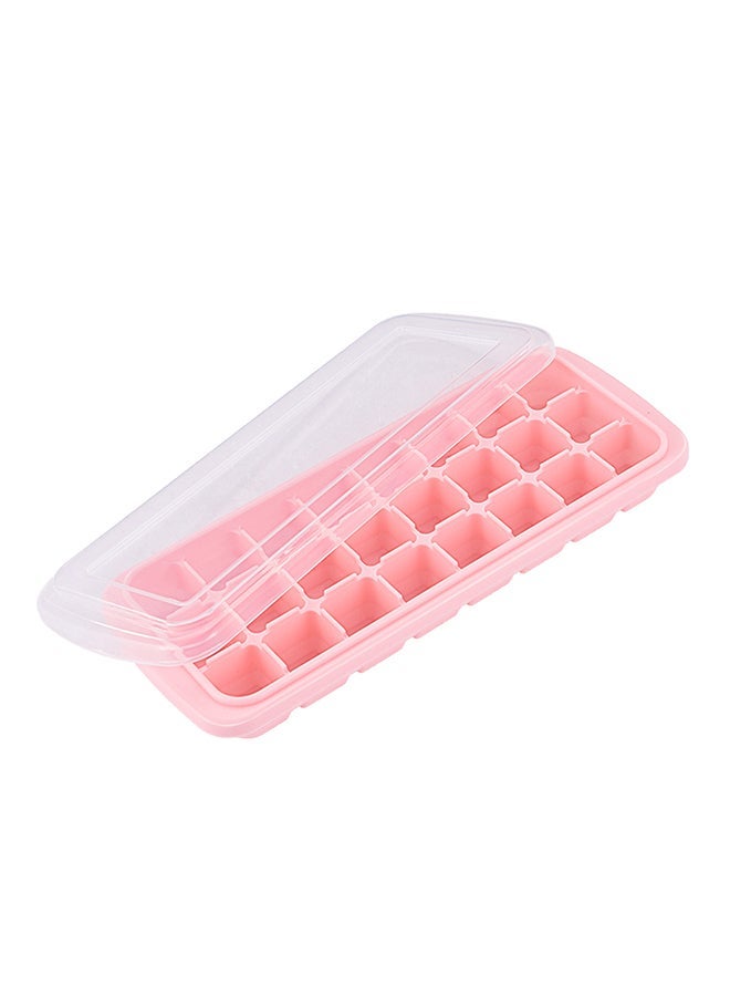 NIBEMINENT Ice Cube Tray With Lid Pink 25x3x10cm - Image 1
