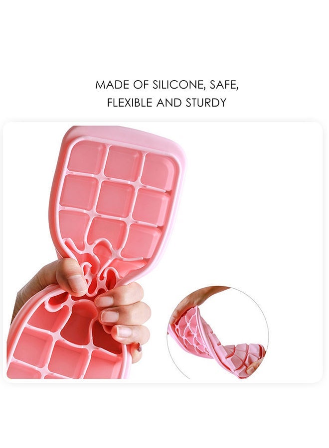 NIBEMINENT Ice Cube Tray With Lid Pink 25x3x10cm - Image 5