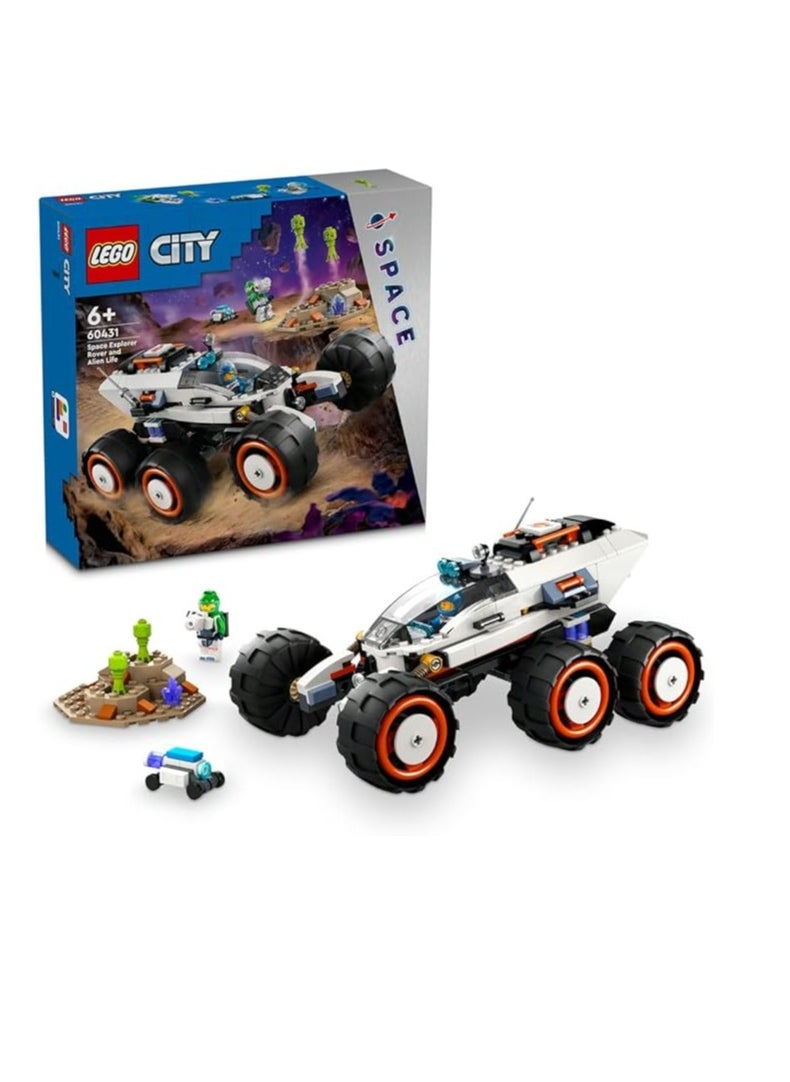 LEGO Space Explorer Rover and Alien Life Vehicle Building Kit for Kids, Birthday Gift for Boys and Girls Ages 6+ with 2 Mini Figures, Robot, Space Figures and Planet Scene  - Image 1