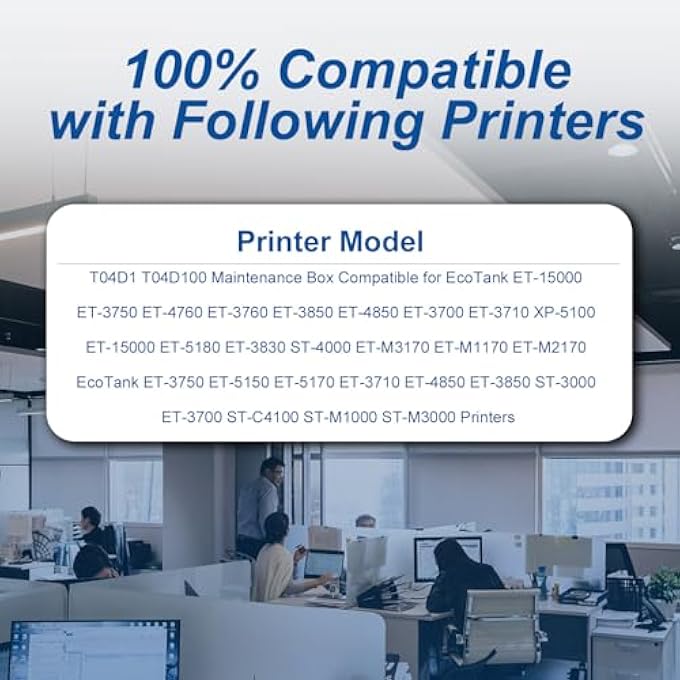 صندوق صيانة T04D1 لطابعات ET-15000 ET-3760 ET-4750 ET-3750 ET-4760، صندوق صيانة الحبر T04D100 T04D1 لطابعات ET-3850 ET-4850 XP-5100 ET-3710 ET-5150 ET-3830 ET-M1000 - Image 2