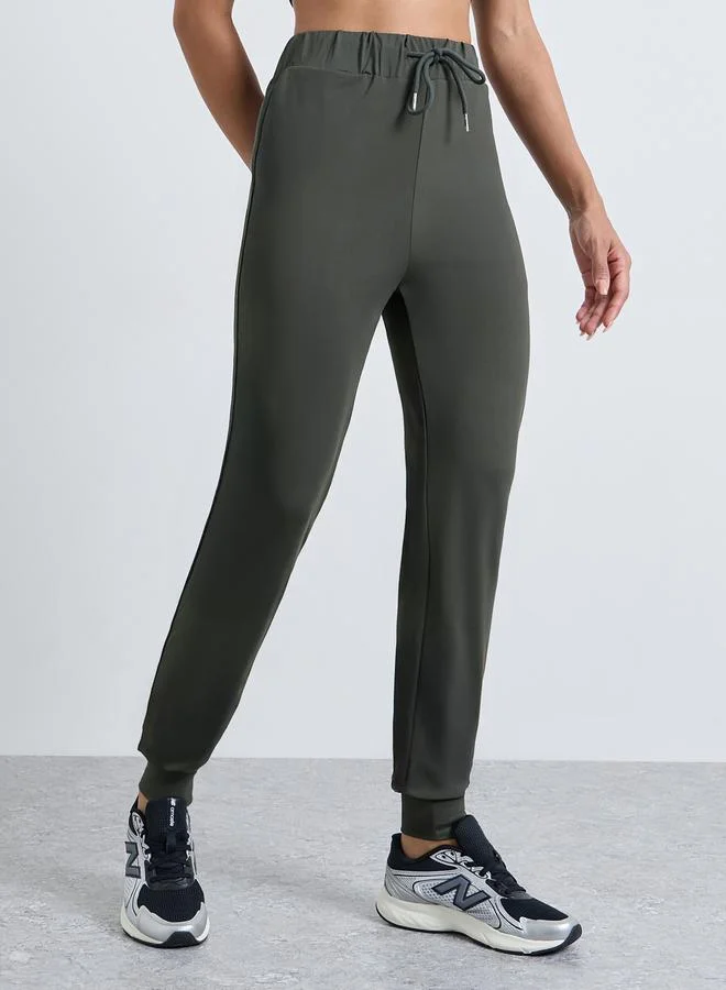 Styli Active Charcoal Dual Pocket Drawstring Waist Cuffed Joggers