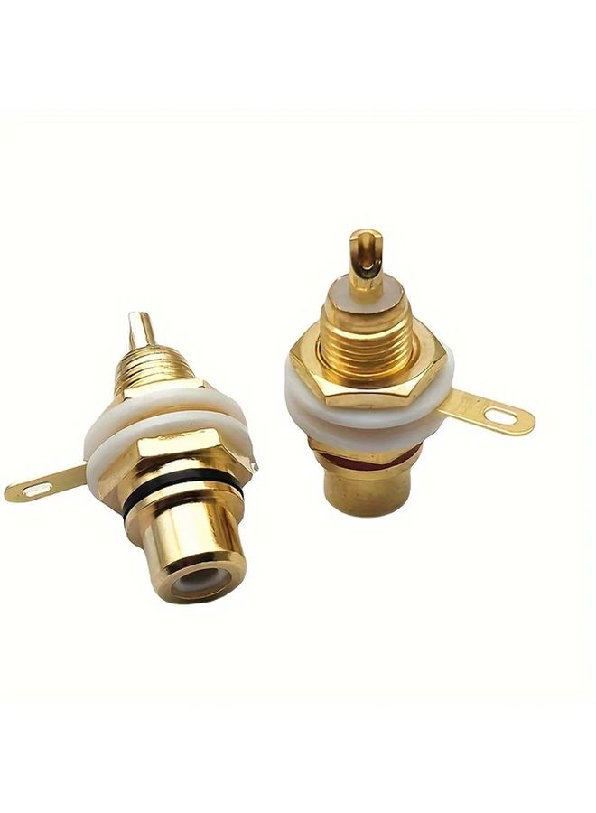 مقبس RCA أنثى مطلي بالذهب من سبيكة الزنك، موصل مكبر الصوت بتصميم اللوتس - Image 5