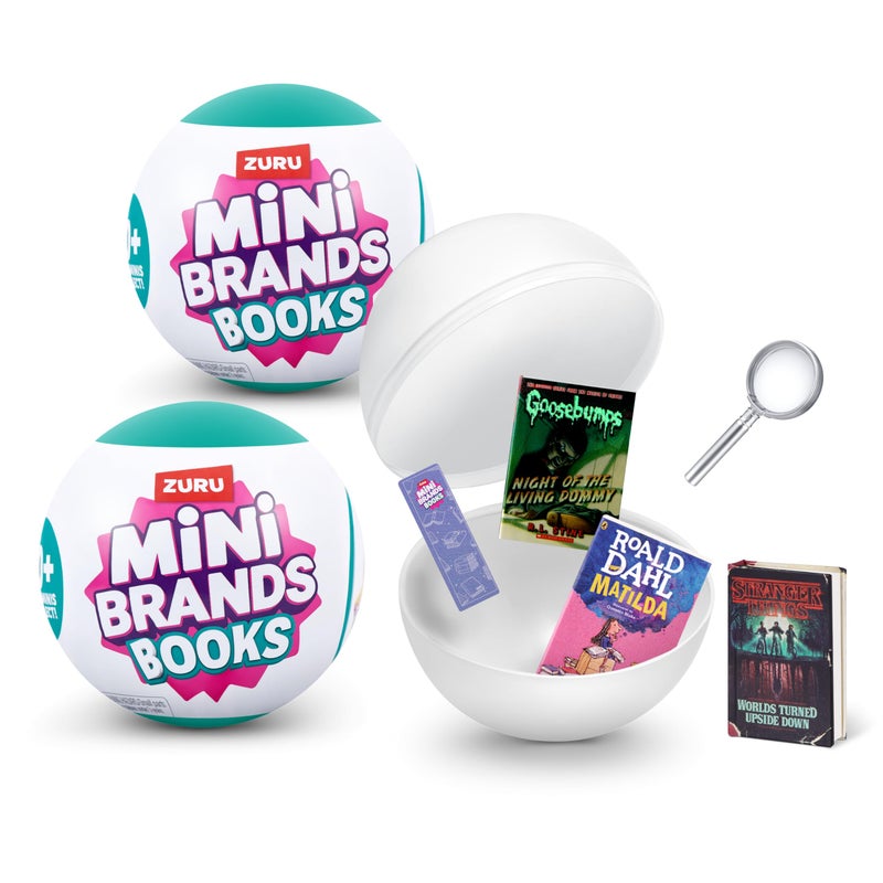 Mini Brands Books (2 Pack) by ZURU Real Miniature Book Brands Collectible Toy, Capsules of 5 Mystery Miniature Books with Real readable Pages and Accessories for Kids, Teens, Adults - Image 1