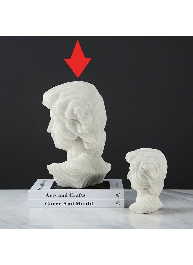 ebarza - White Resin Abstract David Sculpture - Large Fc-Sz2130A - Image 1