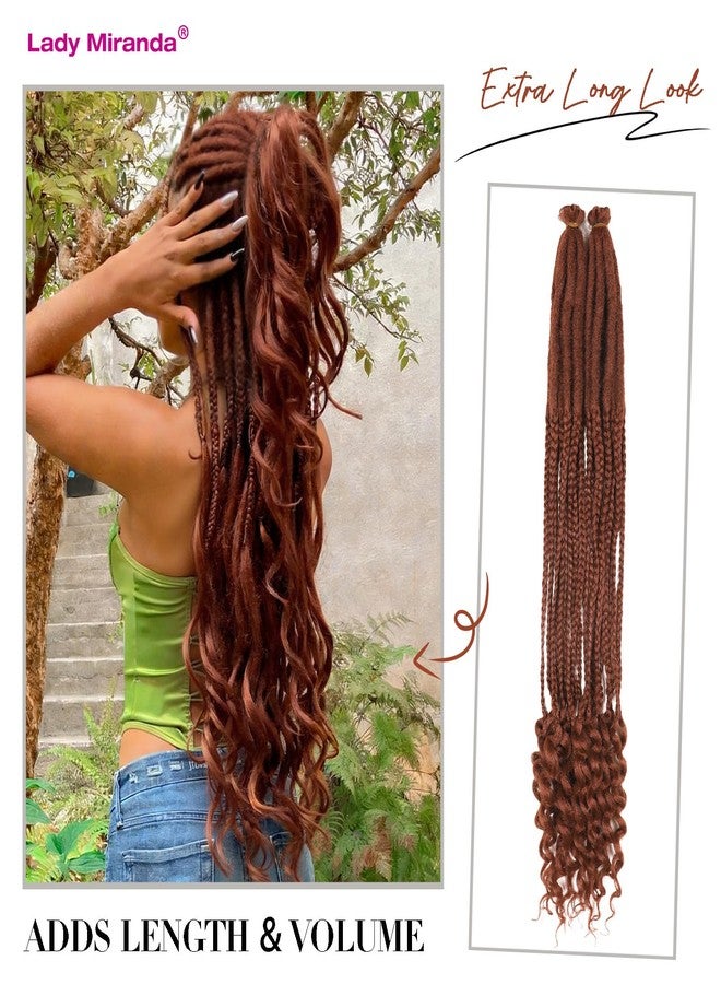 LADY MIRANDA 26 Inch 20 Strands Synthetic Dreadlock Extensions Crochet Braids with Hook 3 in 1 Design Dreads Extensions Easy to Install Crochet Braiding Hair for Women(350#) - Image 5