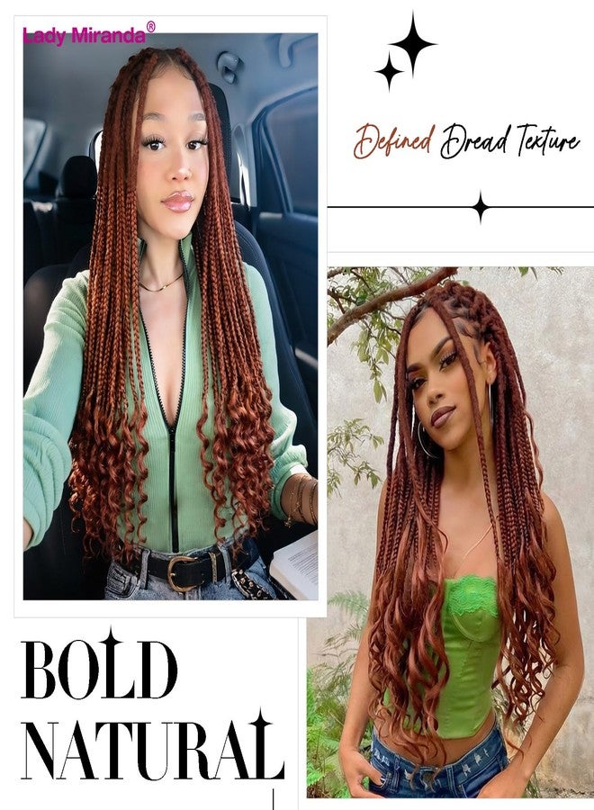 LADY MIRANDA 26 Inch 20 Strands Synthetic Dreadlock Extensions Crochet Braids with Hook 3 in 1 Design Dreads Extensions Easy to Install Crochet Braiding Hair for Women(350#) - Image 4