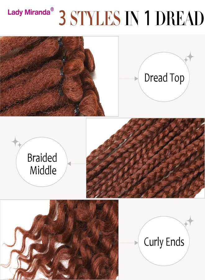 LADY MIRANDA 26 Inch 20 Strands Synthetic Dreadlock Extensions Crochet Braids with Hook 3 in 1 Design Dreads Extensions Easy to Install Crochet Braiding Hair for Women(350#) - Image 3