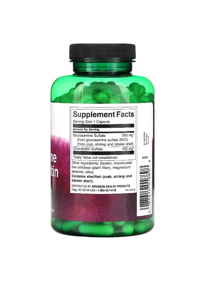 SWANSON - Swanson, Glucosamine & Chondroitin, 200 Capsules - Image 1
