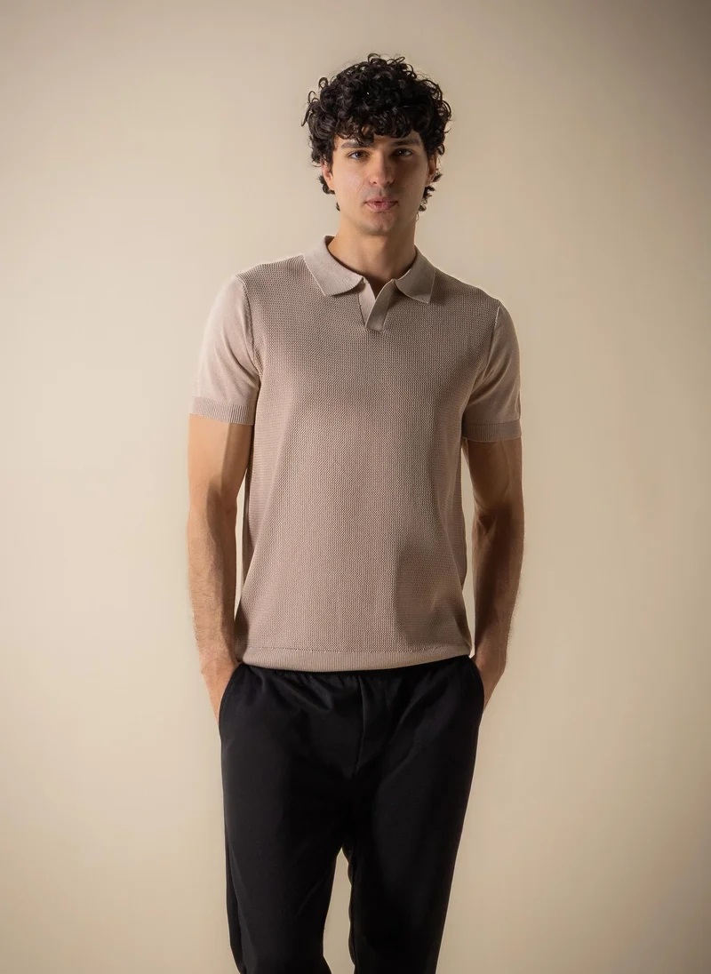 شايبس SLIM KNITTED POLO SHIRT