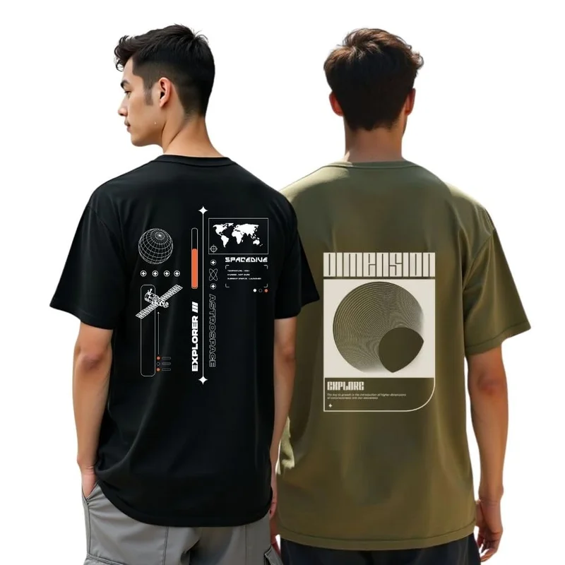 نوبيرو Men's Oversized Graphic T-Shirt