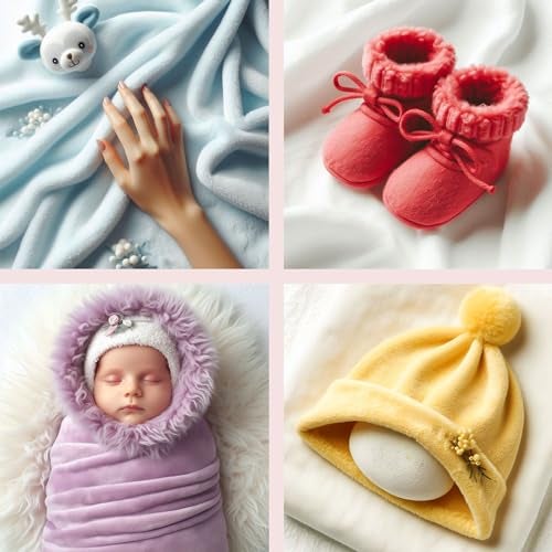 Barcelonetta | Minky Fabric | Plush, Super Soft, Cuddle | Solid Minky | by The Yard | 60" Wide | Baby Blanket, Change Station Cover, Pillow, Scarf, Beanie (Ivory, 1 Yard) - Image 3