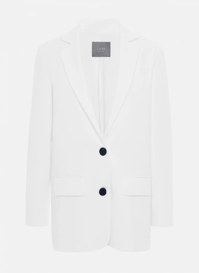 Lichi Single-breasted jacket with contrasting buttons