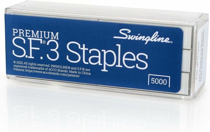Swing Line Staples, S.F. 3, Premium for Desktop Staplers, 1/4" Length, 105/Strip, 5000/Box, Jam Free, Half Strip (35440) - Image 5