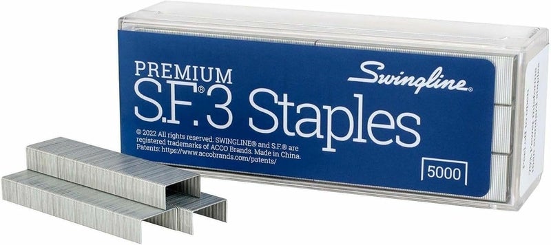 Swing Line Staples, S.F. 3, Premium for Desktop Staplers, 1/4" Length, 105/Strip, 5000/Box, Jam Free, Half Strip (35440) - Image 3