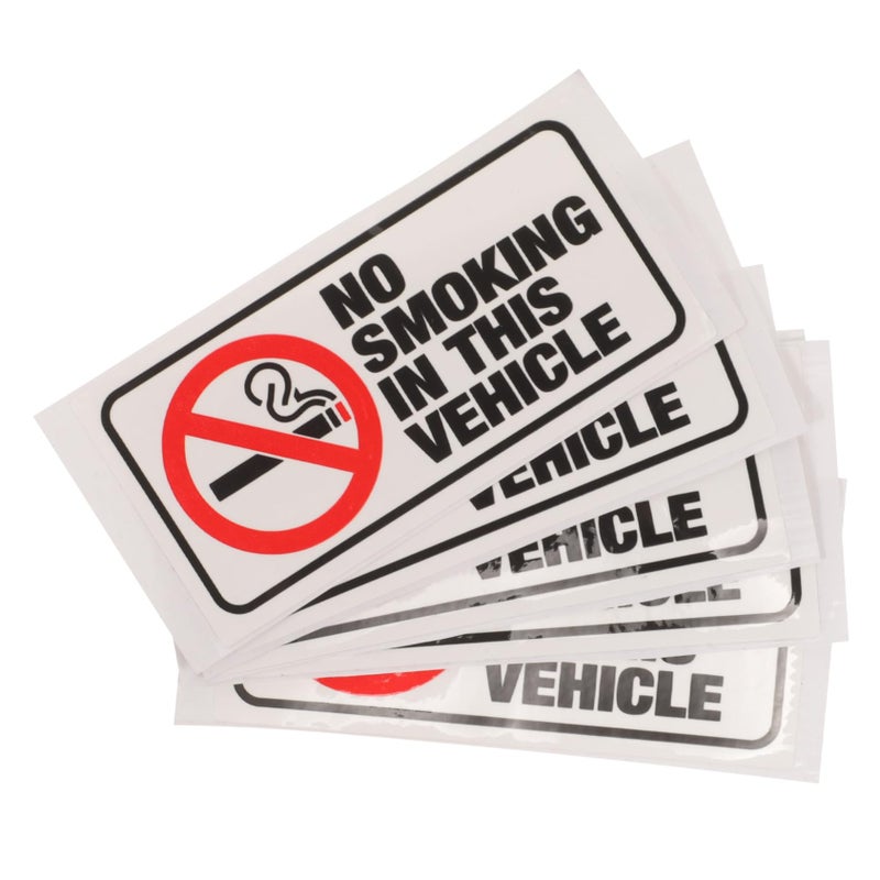 6Pcs Self Adhesive No Vehicle Warning Stickers For Cars Easy To Apply Eye Catching Design - Image 2