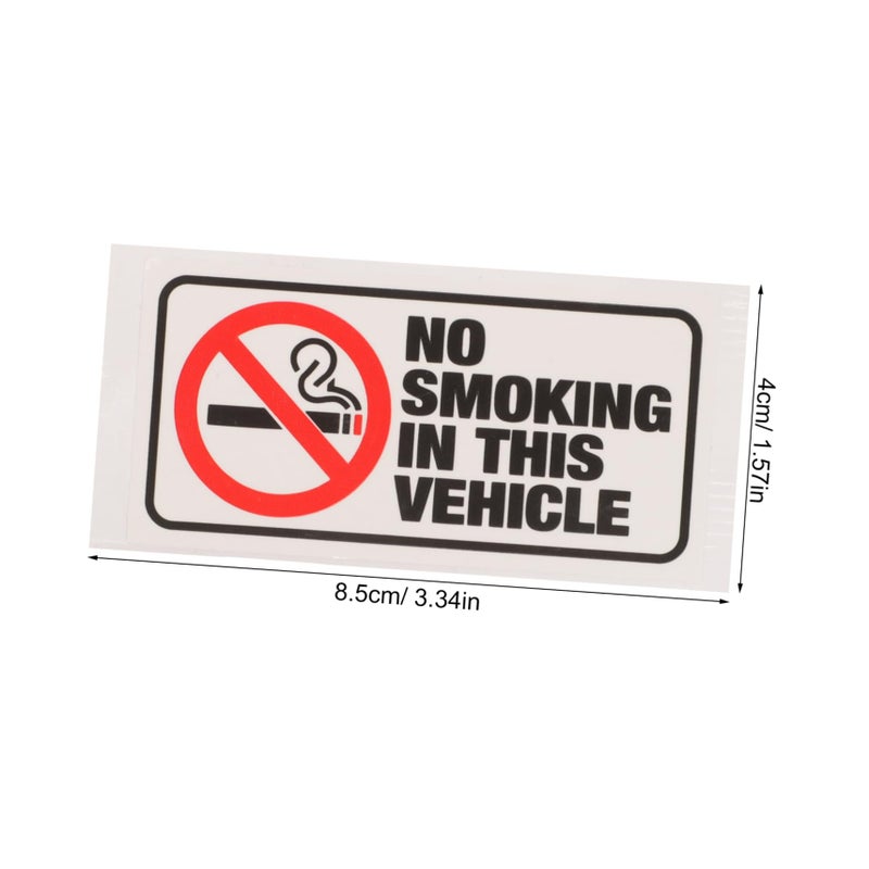 6Pcs Self Adhesive No Vehicle Warning Stickers For Cars Easy To Apply Eye Catching Design - Image 3