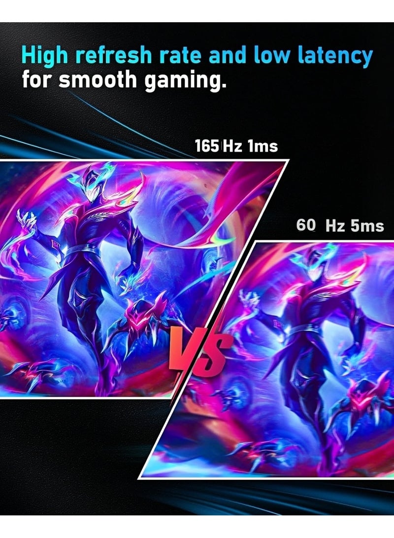 FlashHawk 23.8 Inch FHD Gaming Monitor | 165Hz Refresh Rate | 1ms Response | IPS Panel | 99% sRGB | Built-in speakers & Anti-Blue Light | HDMI/DP/USB | VESA Mount​ - Image 5