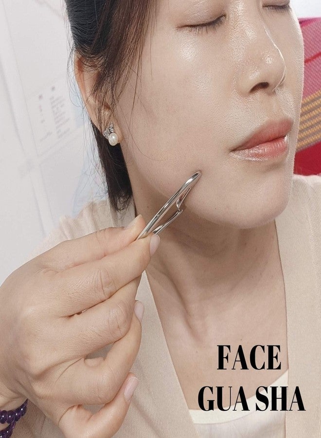 KINTEGOOD Jade & Stainless Steel Facial Roller with Gua Sha, 2-in-1 Skincare Tool - Image 5