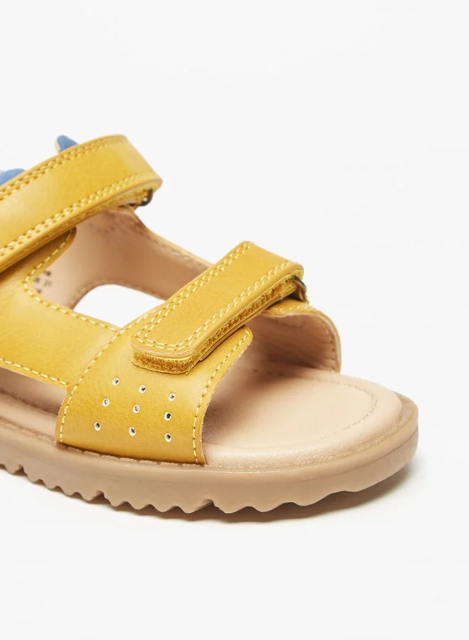 دوتشيني Boys Panelled Sandals With Hook And Loop Closure
