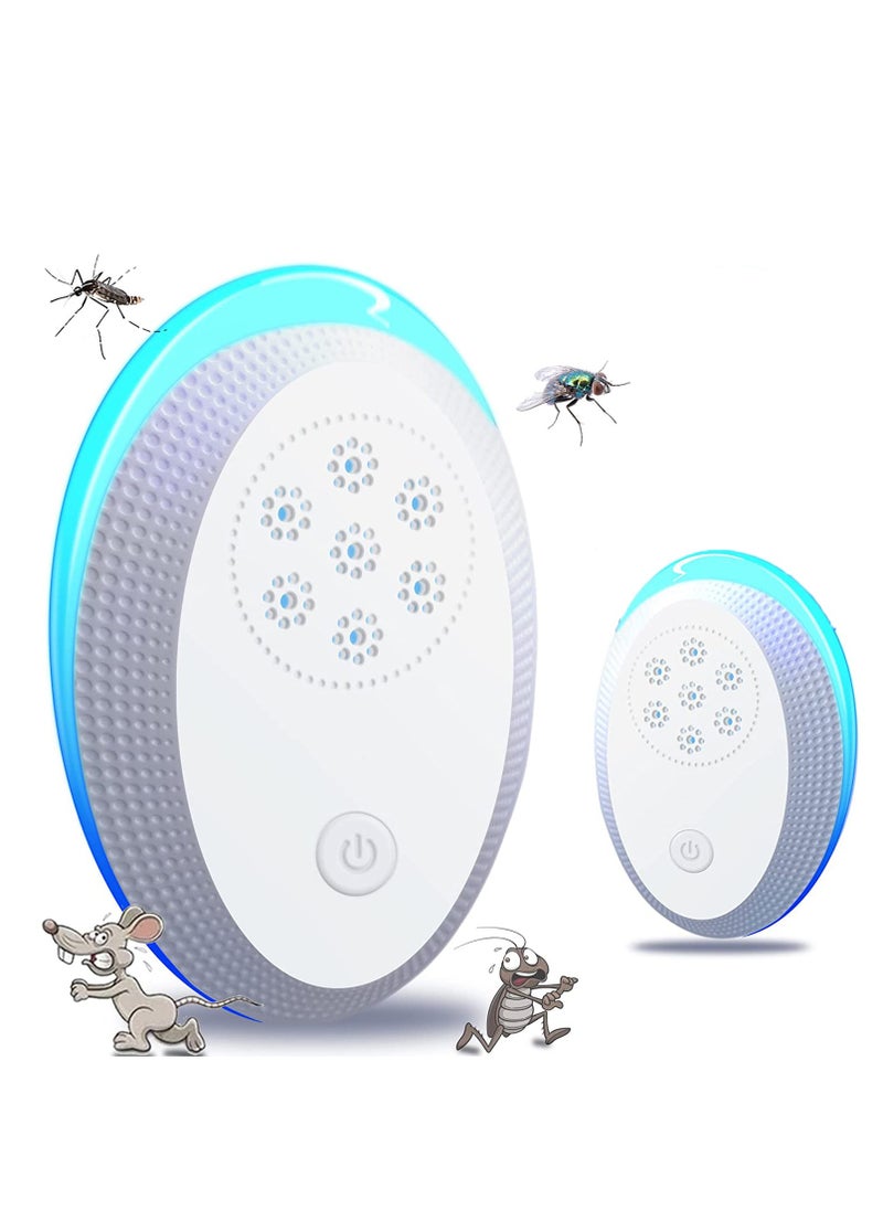 Generic - Ultrasonic Pest Repeller, Electronic Insect Repellent Mouse Traps for Indoors Mosquito Spider Plugin, Efficient Repelling Rat, Mosquitoes  roach Bed Bug Fleas 2 Packs - Image 1