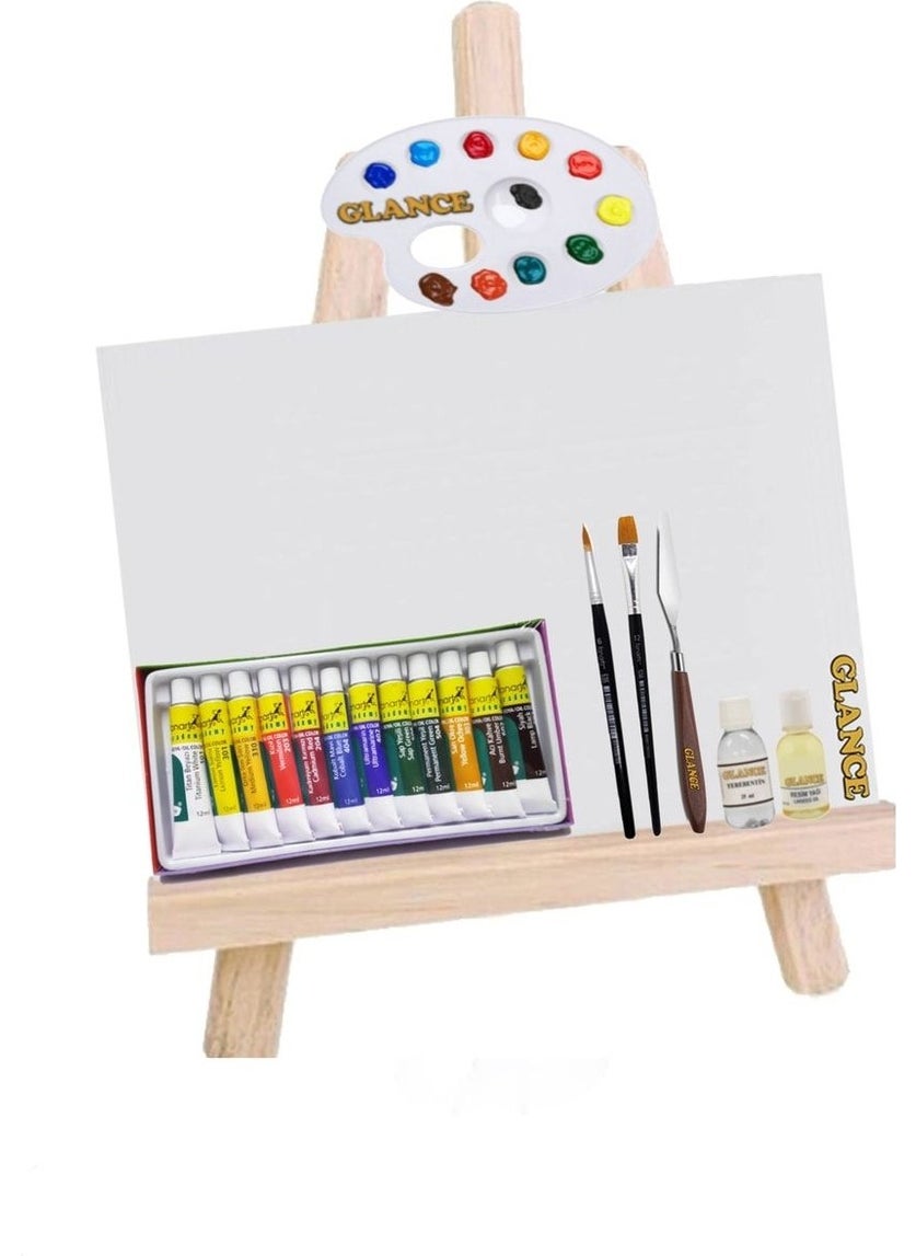 Glance Fanart 12X12 Oil Painting Desktop Easel Set 