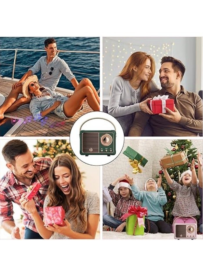 Beauenty Retro Bluetooth Speaker, Vintage Decor, Mini Wireless Bluetooth Speaker, Cute Old Fashion Style for Kitchen Desk Bedroom Office Party Outdoor Accessories for iPhone Android - Image 2