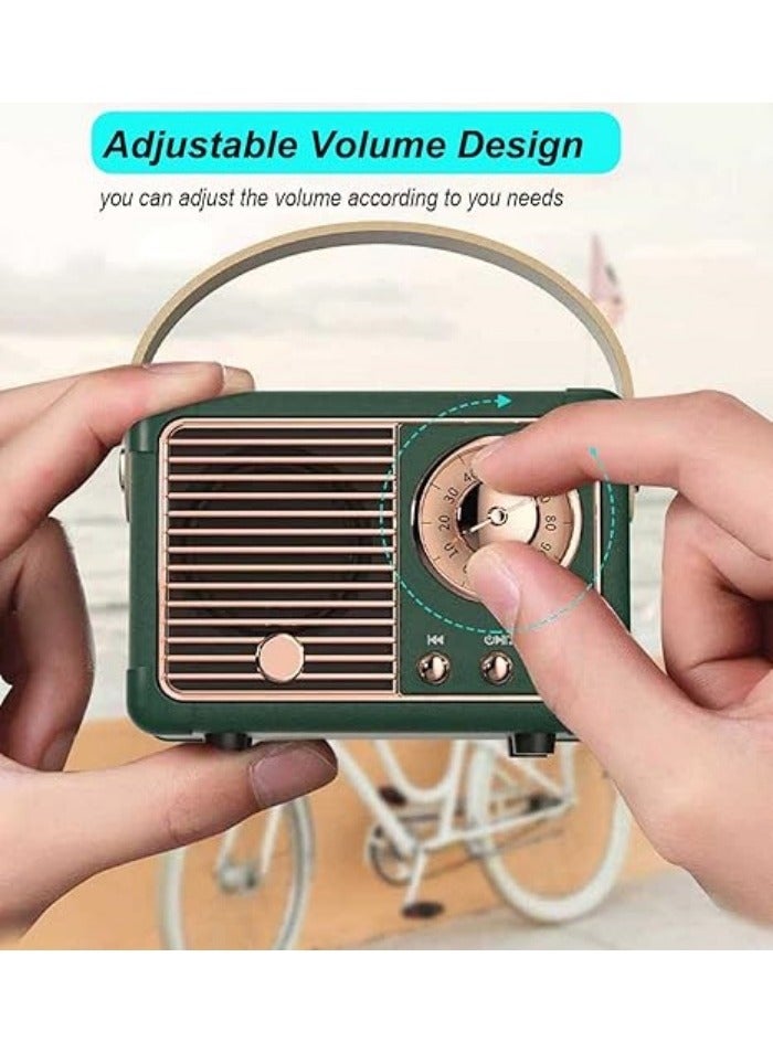 Beauenty Retro Bluetooth Speaker, Vintage Decor, Mini Wireless Bluetooth Speaker, Cute Old Fashion Style for Kitchen Desk Bedroom Office Party Outdoor Accessories for iPhone Android - Image 3