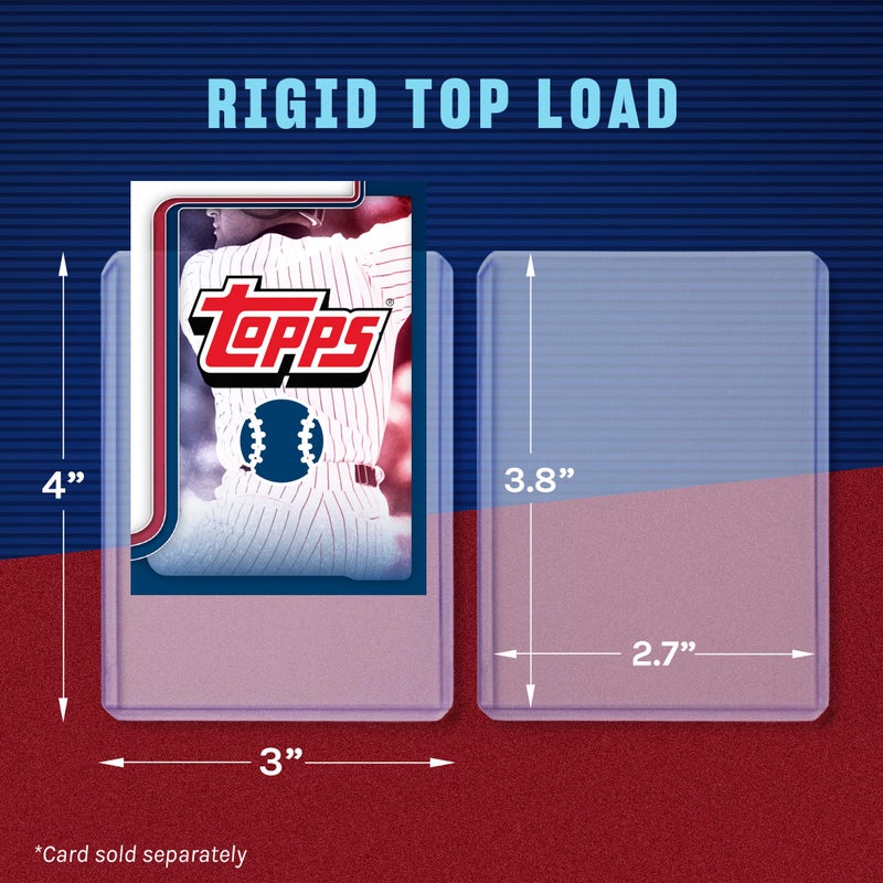 Fanatics Collectibles 35pt 3x4 Top Loaders, 100 Count - Standard Size Clear Rigid Card Holders for Trading Card Protection - Image 2