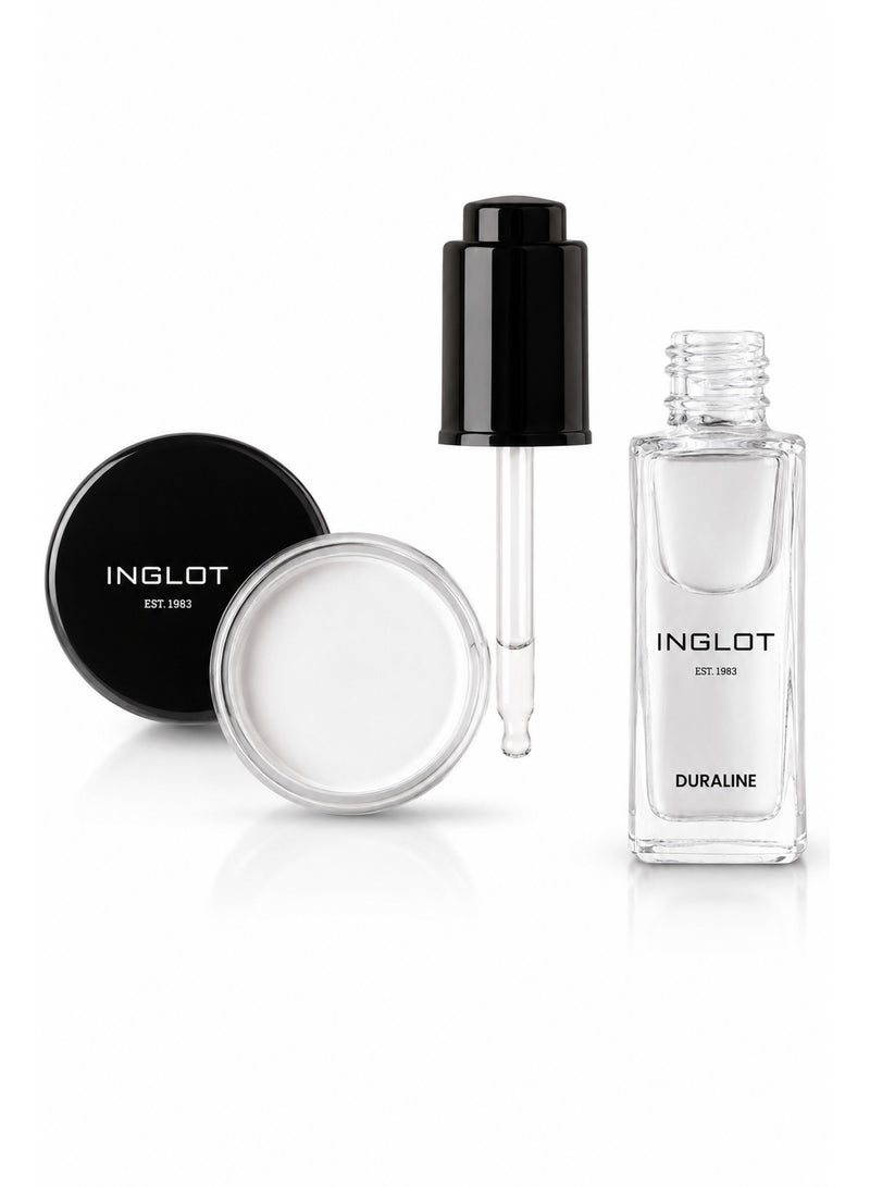 Inglot Professional Eye Makeup Set – AMC Gel Eyeliner Shade 76 White with Duraline for Long-Lasting Waterproof Wear - Image 1