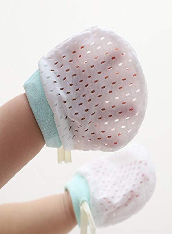 Adeimoo Baby Boy Girl No Scratch Silk Cotton Mittens Mesh Breathable Drawstring Gloves for Newborn Toddler Infants 8 Pack (Eyelet Mitten) - Image 5