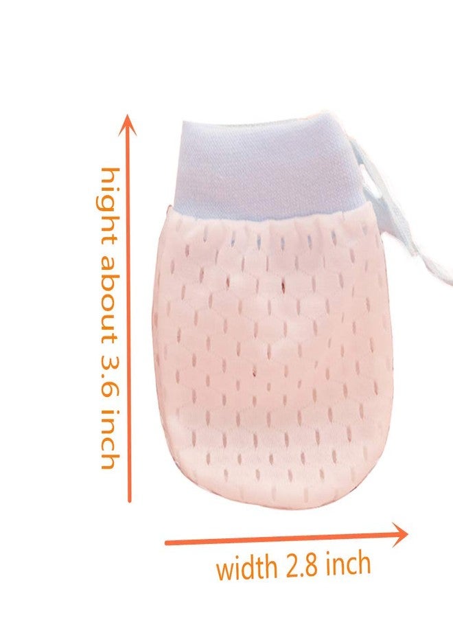 Adeimoo Baby Boy Girl No Scratch Silk Cotton Mittens Mesh Breathable Drawstring Gloves for Newborn Toddler Infants 8 Pack (Eyelet Mitten) - Image 3