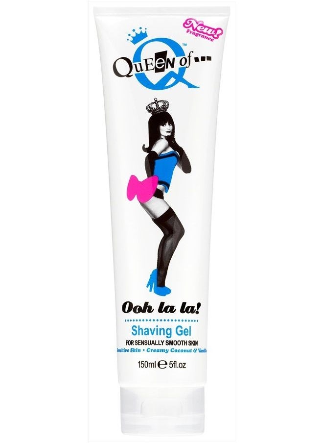 QuEeN of - Queen of Ooh la la! Sensitive Moisturising Coconut and Vanilla Shaving Gel For Women 150ml - Image 1