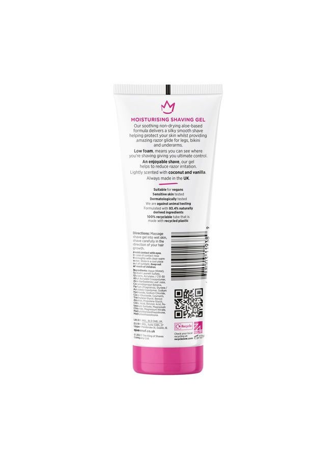 Queen of Ooh La La! Sensitive Moisturising Shaving Gel For Women, Low Foam, Coconut & Vanilla Scent, Vegan & Vegetarian Friendly 150ml - Image 2