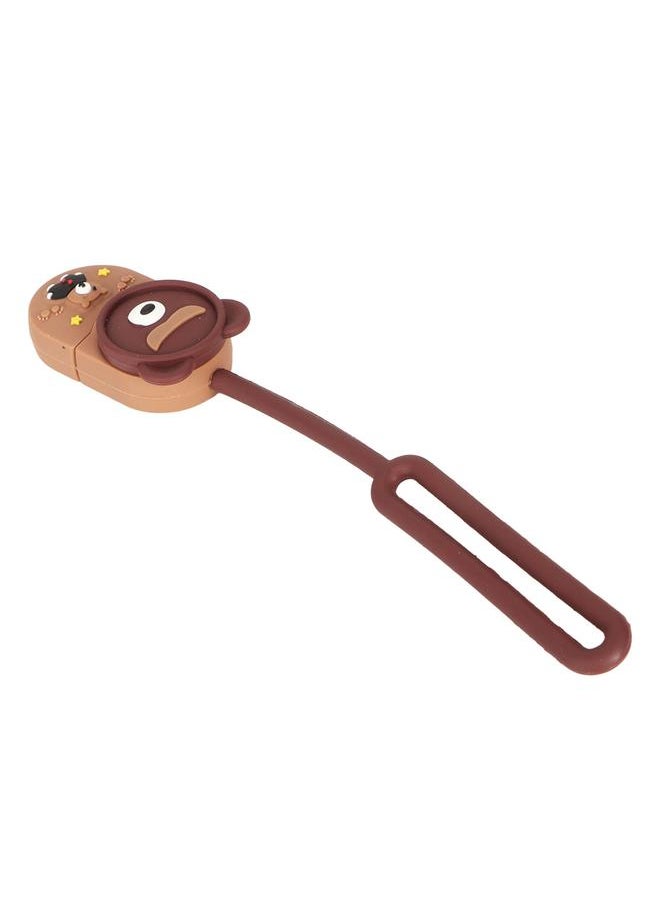 Thoraya Small animal mobile phone computer USB flash drive mini gift high-speed car music USB flash drive brown bear 128GB  - Image 3
