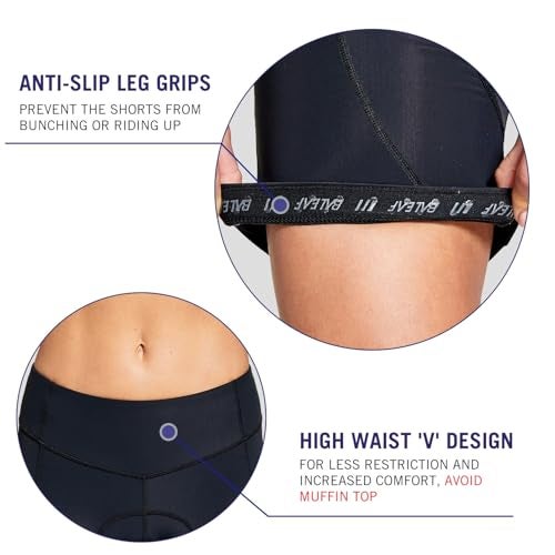 baleaf 4D Padded Bike Shorts Women Cycling Underwear Gel Padding Pockets Black L - Image 4