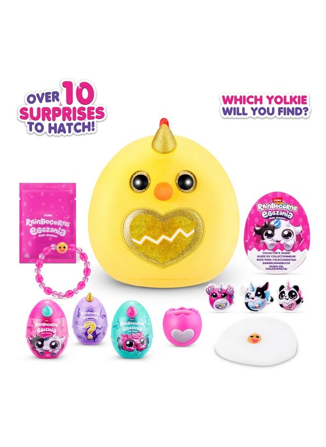 Rainbocorns Eggzania Mini Mania Chicken Plush Surprise Unboxing With Animal Soft Toy, Idea For Girls With Imaginary Play By Zuru  - Image 2