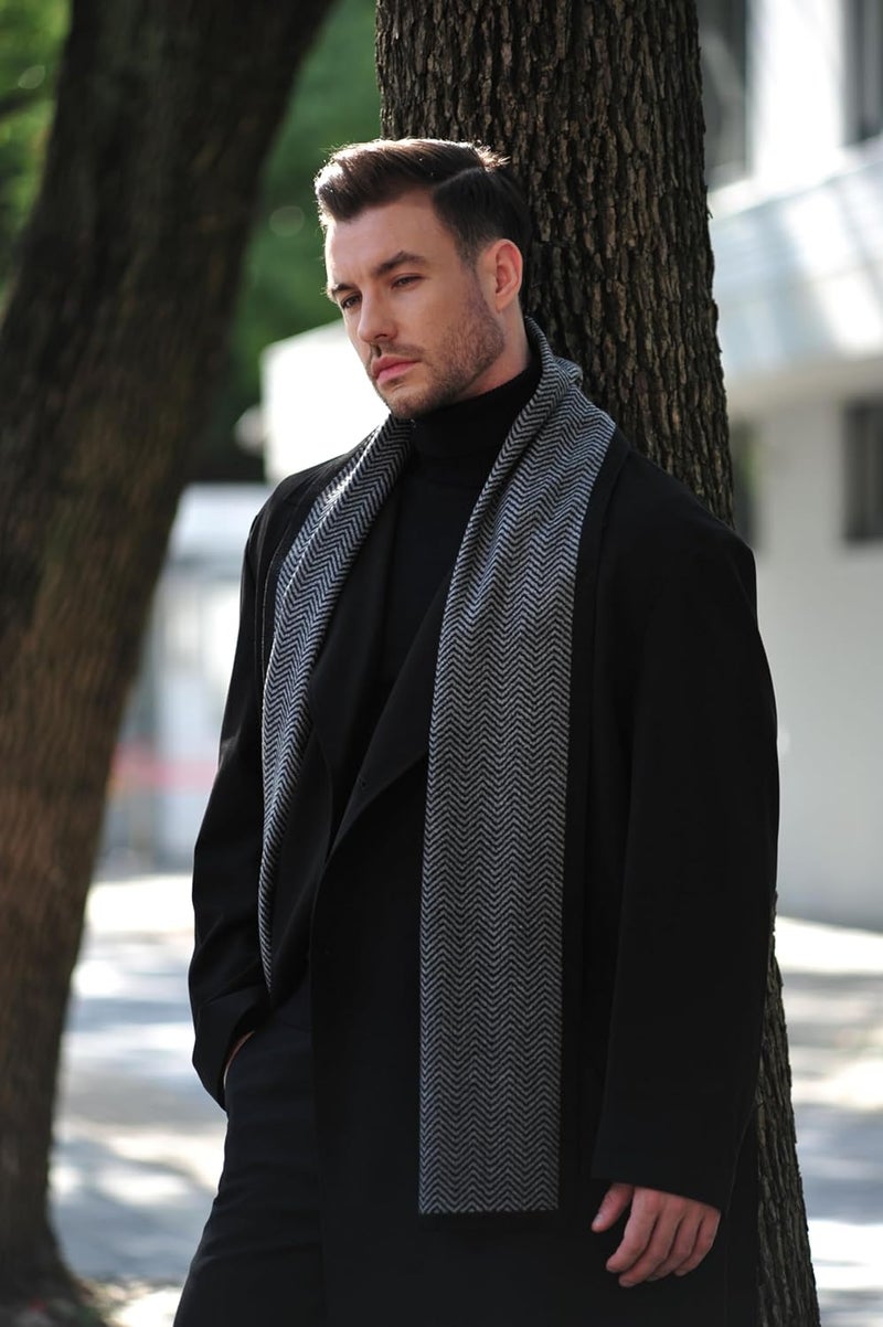 EP Mode Men's Winter Scarf, Cashmere Feel, Super Soft & Warm - Image 4