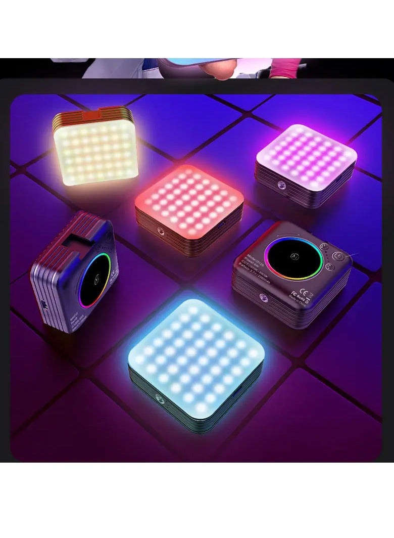 D12S LED Fill Light 2000MAH Full Color Multi-Port Portable Pocket Video RGB Light Widely Compatible LED Light - Image 5