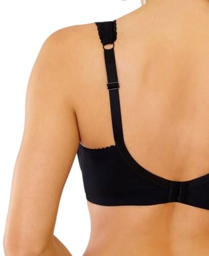 Rosme Womens Wireless Bra, Collection Galla, Black, Size 36B - Image 4