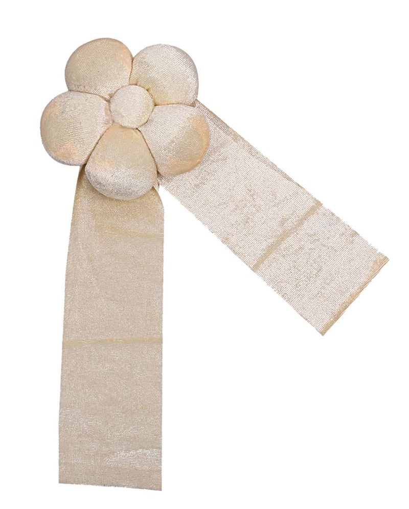 Kuber Industries Kuber Industries Velvet 2 Pieces Curtain Tie Back Tassel Set Cream CTKTC22169 Standard - Image 3