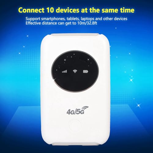 Heayzoki USB Modem, Unlocked 300M High Speed 5G Hotspot SIM Slot, Up to 10 Users, Portable Mobile Router for Party Travel Business Work Outdoor - Image 2