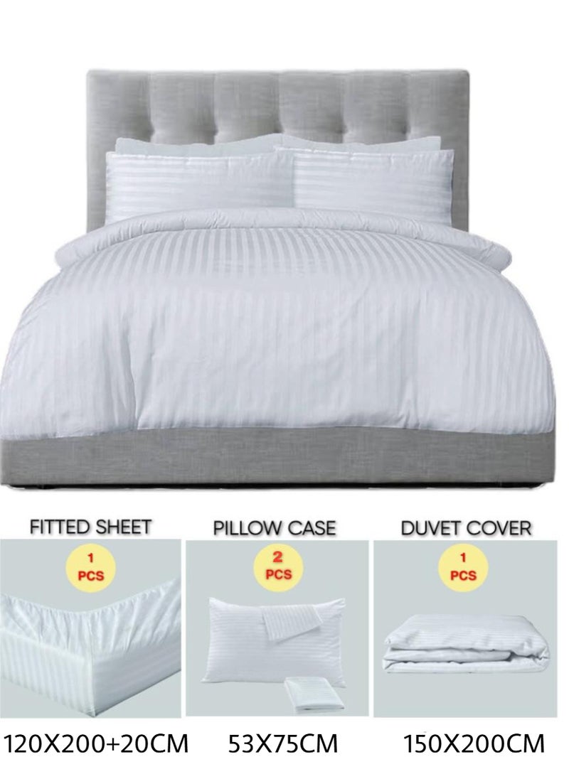 Blueberry طقم غطاء لحاف بحجم فردي مكون من 4 قطع - يتضمن 1 غطاء لحاف (150x200 سم)، 1 ملاءة مشدودة (120x200+20 سم)، 2 غطاء وسادة (53x75 سم) - Image 2