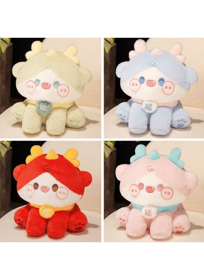 Year Of The Dragon Mascot QQ Dragon Doll Plush Toy Rag Doll Cute High Color Value Birthday Gift For Male And Female Friends-High:Bud Green (4d Special Skin Friendly Cotton 4.0) - 30cm [free Greeting Card Writing Available]  - Image 3