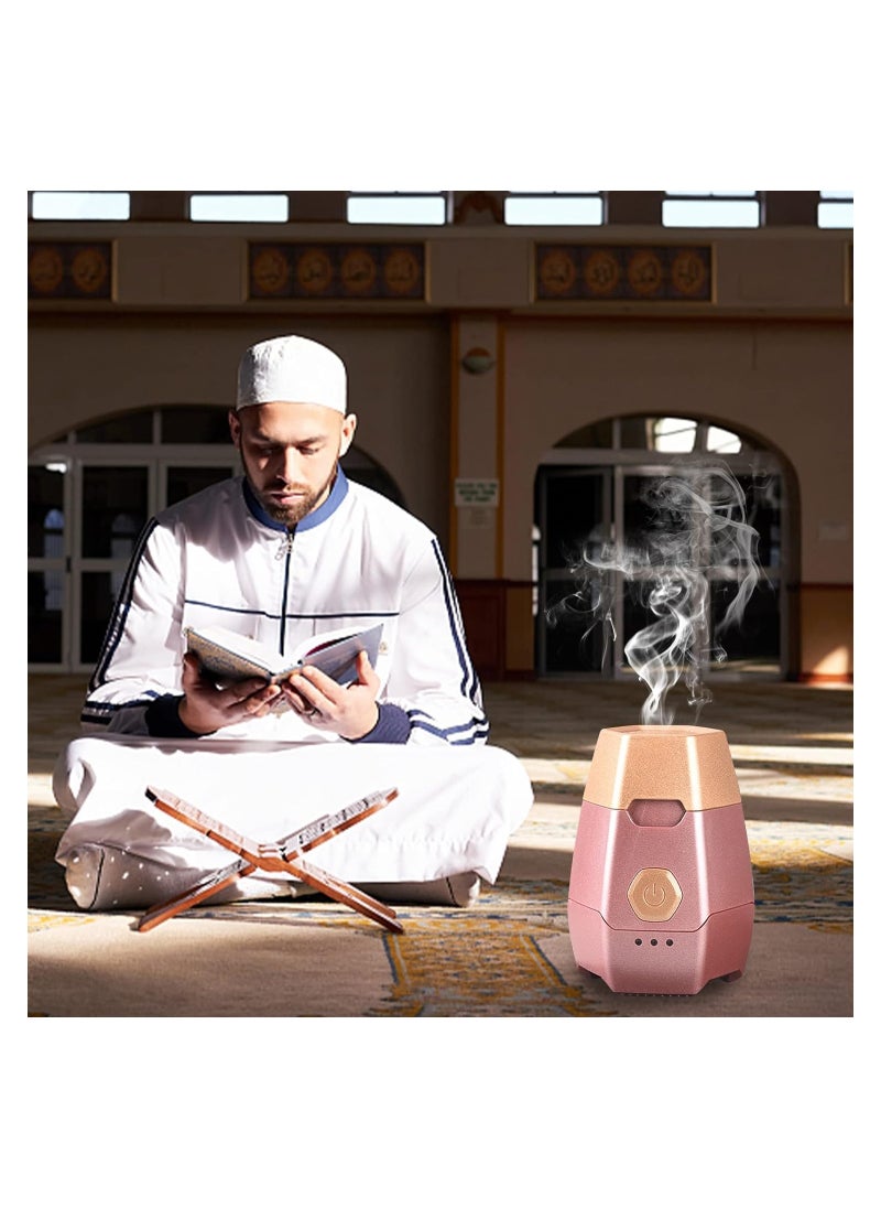 Bukhoor Mini Electric Incense Burner Bukhoor Car Incense Burner Dukhoon Bukhoor Aroma Diffuser Home Decor Gift for Home & Car (Gold)  - Image 5