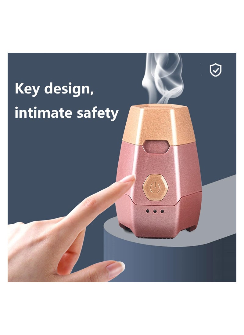 Bukhoor Mini Electric Incense Burner Bukhoor Car Incense Burner Dukhoon Bukhoor Aroma Diffuser Home Decor Gift for Home & Car (Gold)  - Image 2