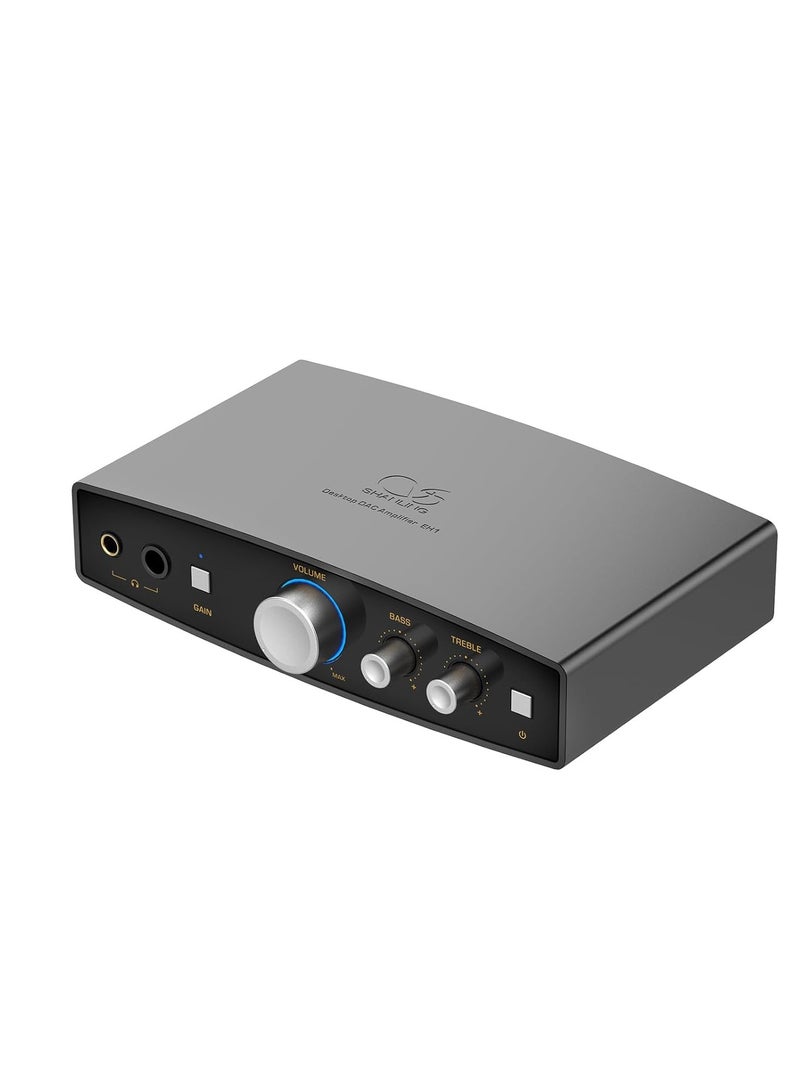 Shanling EH1 Compact Desktop USB DAC/AMP Cirrus Logic CS43198 DAC Dual SGM8262 Headphone Amplifiers 6.35mm & 4.4mm Headphone Outputs (Black)  - Image 1