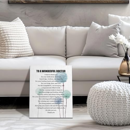 WKYAER Obgyn Gifts For Doctors, Doctor A Wonderful Doctor Inspirational Decor, Canvas Wall Art, Unique Gifts For Doctors16x20 inch - Image 5